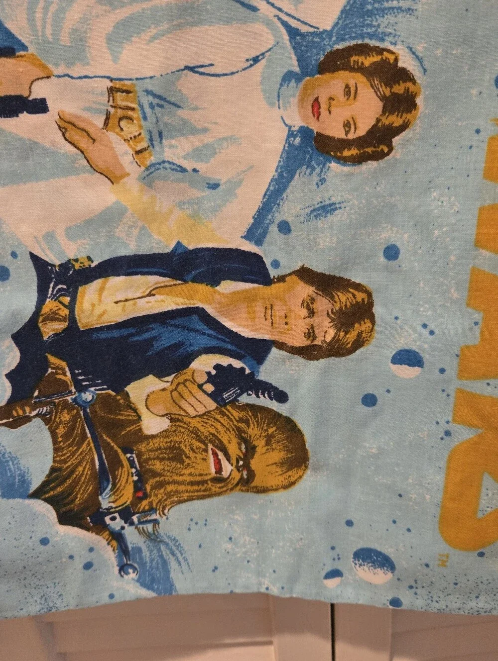 VINTAGE 1977 Star Wars Pillowcase Bibb Deadstock Mint Condition Unwashed Origina